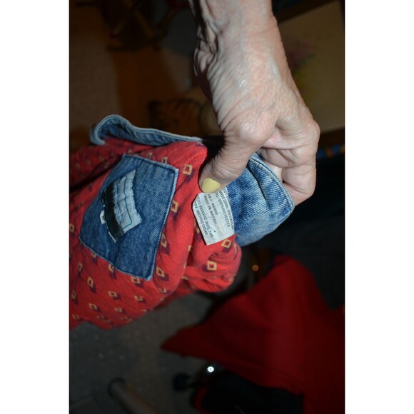 Vintage Denim Jean Streetwear Retro Trucker Jacket Puff Cowgirl - Picture 3 of 6